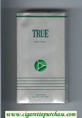 True Menthol 100s cigarettes soft box