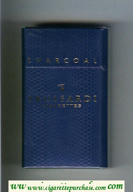 Trussardi cigarettes Charcoal 100s blue hard box