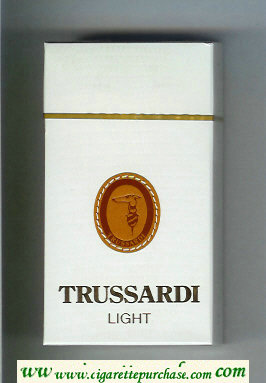 Trussardi Light 100s cigarettes white hard box