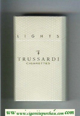 Trussardi Lights 100s cigarettes white hard box