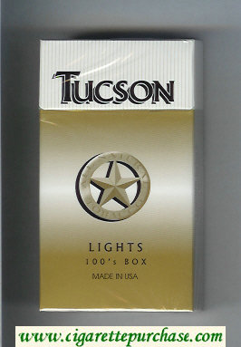 Tucson Light 100s Box cigarettes hard box