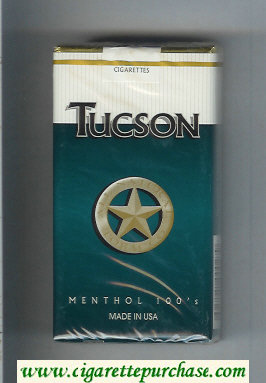 Tucson Menthol 100s cigarettes soft box