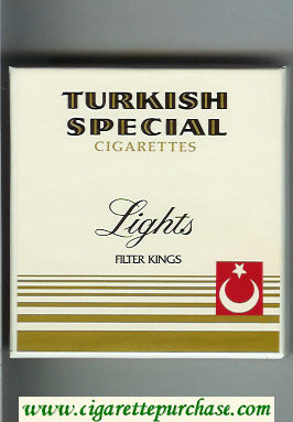 Turkish Special Lights cigarettes wide flat hard box