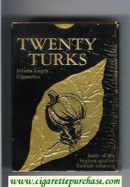 Twenty Turks 100s cigarettes wide flat hard box