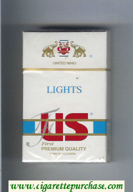 US Lights First Premium Quality cigarettes hard box
