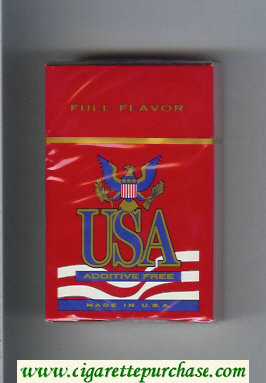 USA Full Flavor Additive Free cigarettes hard box