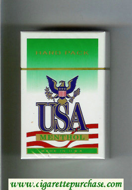 USA Menthol cigarettes hard box