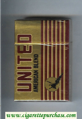 United American Blend cigarettes hard box