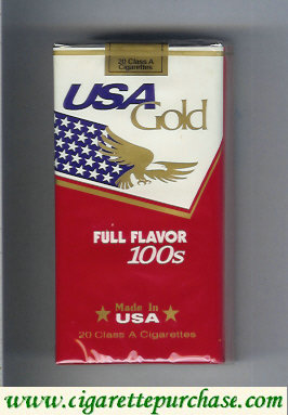 Discount USA Gold Full Flavor 100s cigarettes soft box