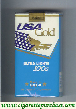 Discount USA Gold Ultra Lights 100s cigarettes soft box