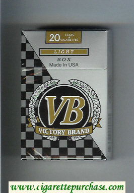 VB Victory Brand Light Box cigarettes hard box