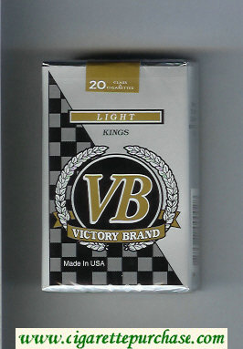 VB Victory Brand Light Kings cigarettes soft box