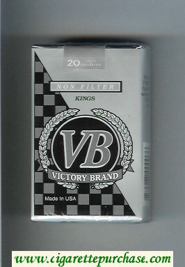 VB Victory Brand Non Filter Kings cigarettes soft box