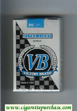 VB Victory Brand Ultra Light Kings cigarettes soft box