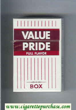 Value Pride Full Flavor cigarettes hard box