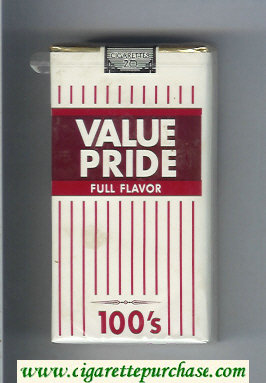 Value Pride Full Flavor 100s cigarettes soft box