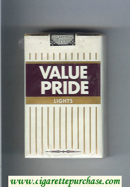 Value Pride Lights cigarettes soft box