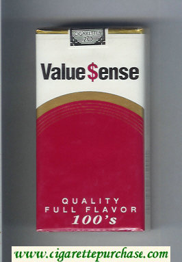 Value Sense Quality Full Flavor 100s cigarettes soft box