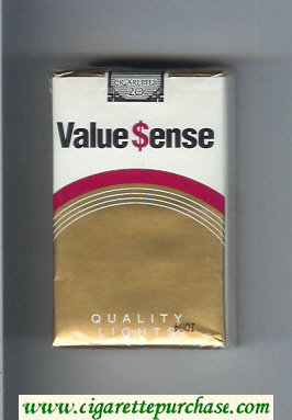 Value Sense Quality Lights cigarettes soft box