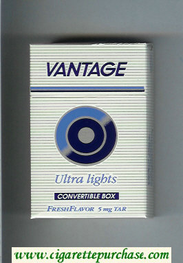 Vantage Ultra Lights Cigarettes hard box