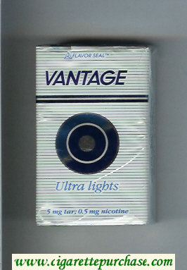 Vantage Ultra Lights Cigarettes soft box