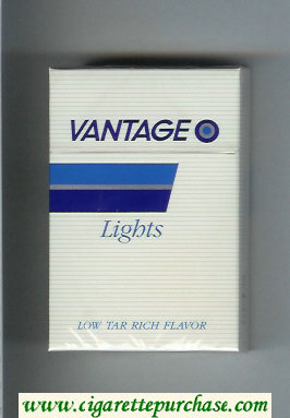 Vantage Lights Cigarettes hard box