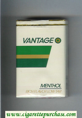 Vantage Menthol Cigarettes soft box