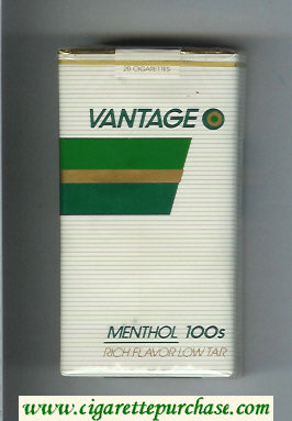 Vantage Menthol 100s Cigarettes soft box