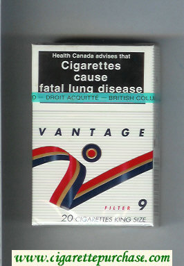 Vantage 9 Filter Cigarettes hard box