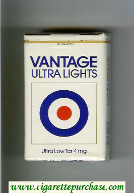 Vantage Ultra Lights Cigarettes soft box