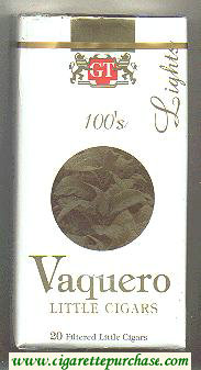 Vaquero Little Cigars 100s Cigarettes hard box