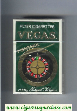 Vegas Menthol Cigarettes hard box