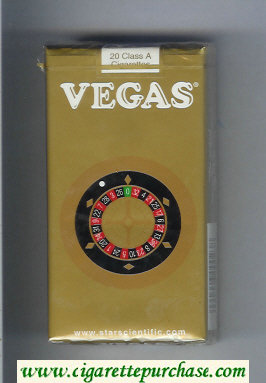 Vegas 100s Cigarettes gold soft box