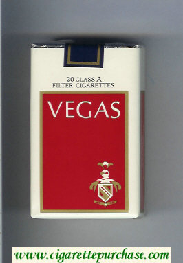 Vegas Cigarettes white and red soft box