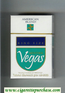 Vegas American Blend Menthol Cigarettes hard box