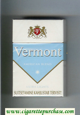 Vermont American Blend Ultra Lights Cigarettes hard box