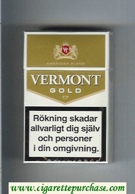 Vermont Gold American Blend Cigarettes hard box