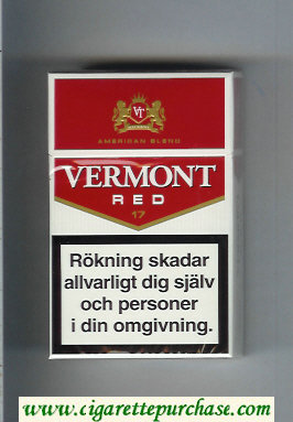 Vermont Red American Blend Cigarettes hard box