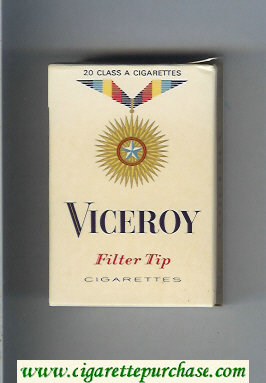 Viceroy Filter Tip Cigarettes gold medal hard box