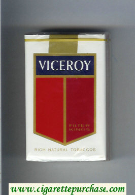 Viceroy Filter Kings Cigarettes Rich Natural Tobaccos soft box