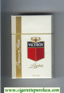 Viceroy Lights Deluxe Premium Filter Cigarettes hard box