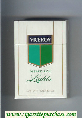 Viceroy Menthol Lights Cigarettes hard box