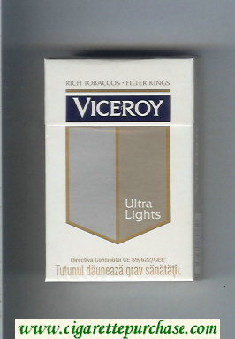 Viceroy Ultra Lights Cigarettes hard box