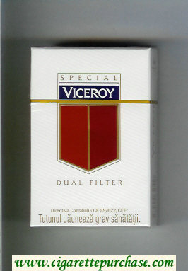 Viceroy Special Dual Filter Cigarettes white and red hard box