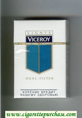 Viceroy Lights Dual Filter Cigarettes hard box