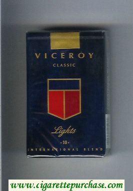Viceroy Lights Classic -10- International Blend Cigarettes soft box
