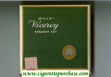 Viceroy Wills Straight Cut cigarettes wide flat hard box