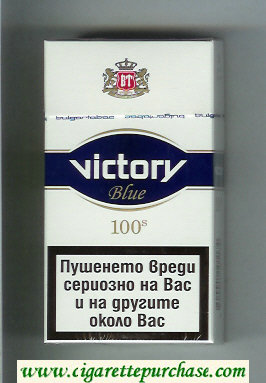 Victory Blue 100s cigarettes hard box