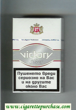 Victory Silver cigarettes hard box