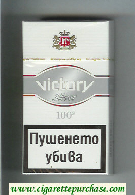 Victory Silver 100s cigarettes hard box